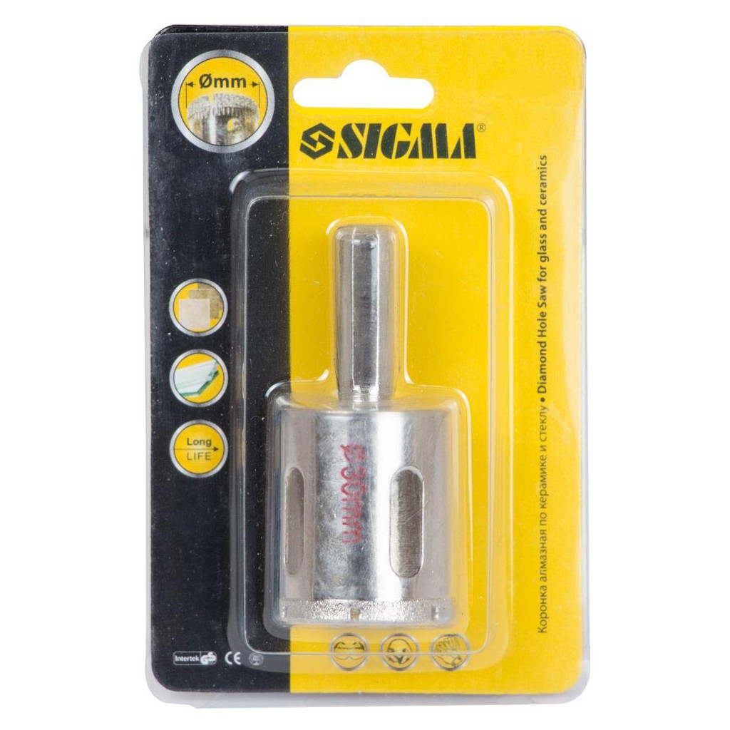 Коронка Sigma алмазна по кераміці та склу 30мм (1541301) - зображення 2
