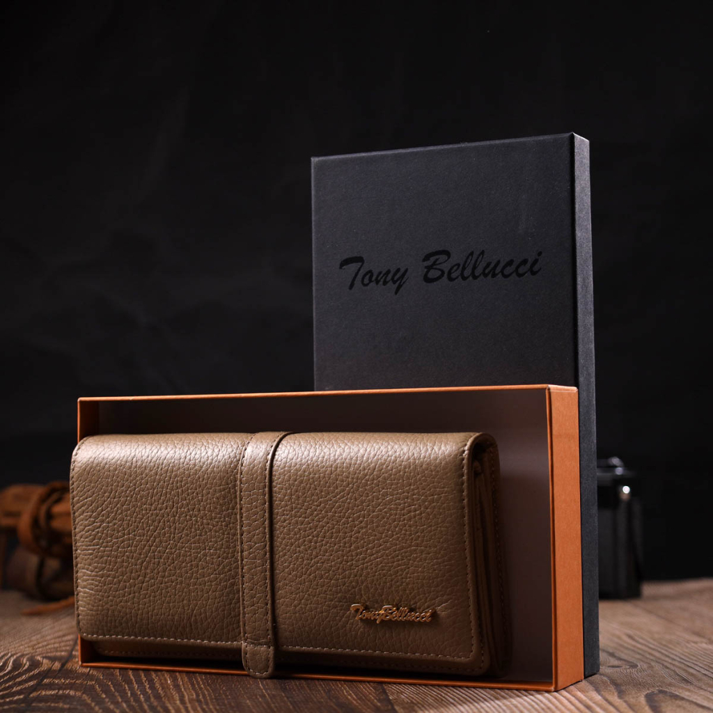 Гаманець Tony Bellucci З натуральної шкіри Бежевий (21959) - зображення 9