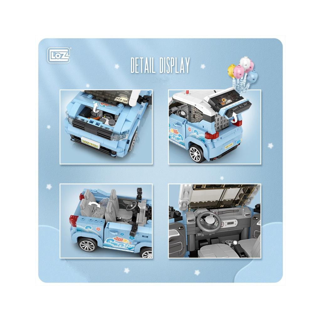 Конструктор LOZ mini Автомобіль MINI блакитний (1131) - зображення 8