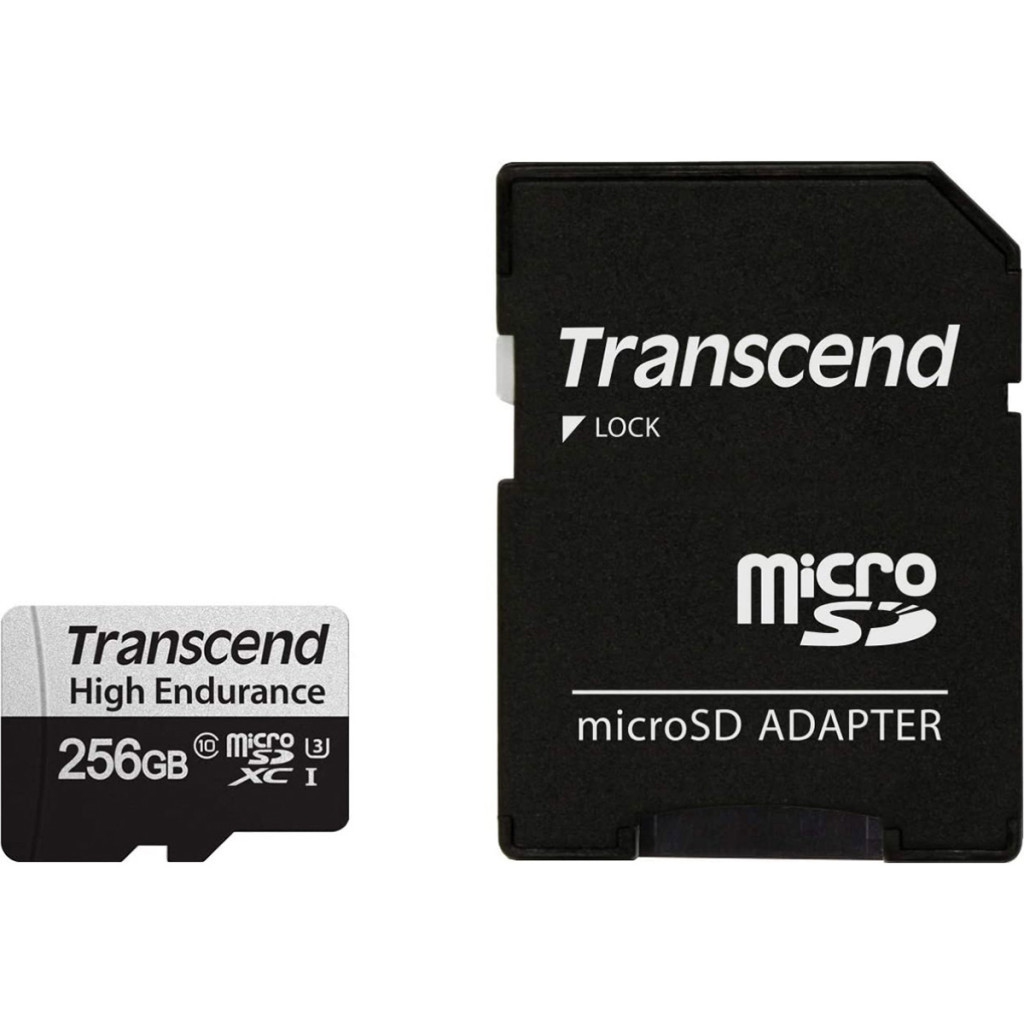 Карта пам'яті Transcend 256GB microSDXC class 10 UHS-I U3 High Endurance (TS256GUSD350V) - зображення 2