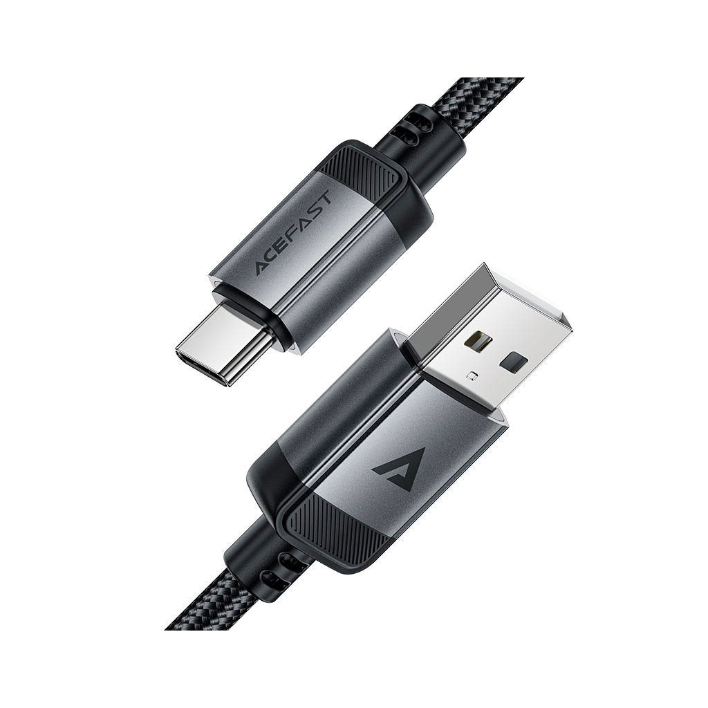 Дата кабель USB 2.0 AM to USB-C 1.2m 3.0A 18W aluminum alloy Black Acefast (6974316283782) - зображення 4