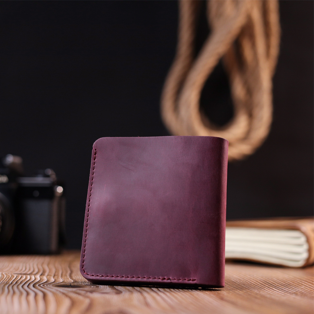 Портмоне Shvigel Шкіряне Бордове (16604) - зображення 9