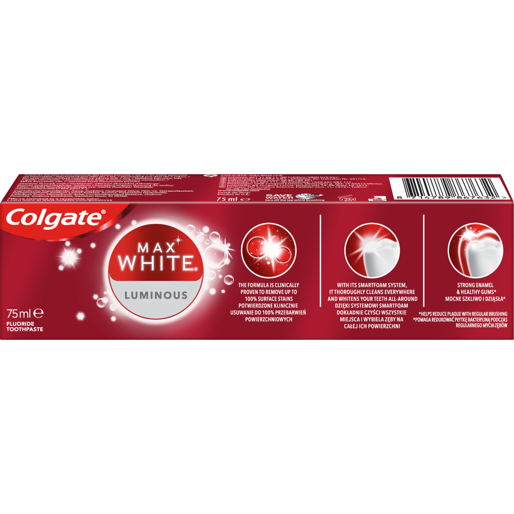 Зубна паста Colgate Max White Luminous 75 мл (8714789867632) - зображення 4