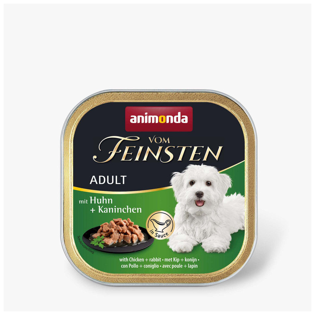 Консерви для собак Animonda Vom Feinsten delicious sauce Adult with Chicken + rabbi 150 г (4017721823357) - зображення 1