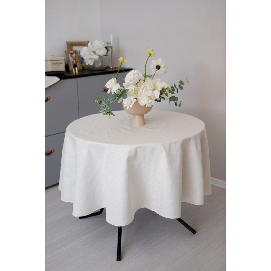 Скатертина Прованс святкова кругла Перлина White Dх136 (037604) - изображение 12