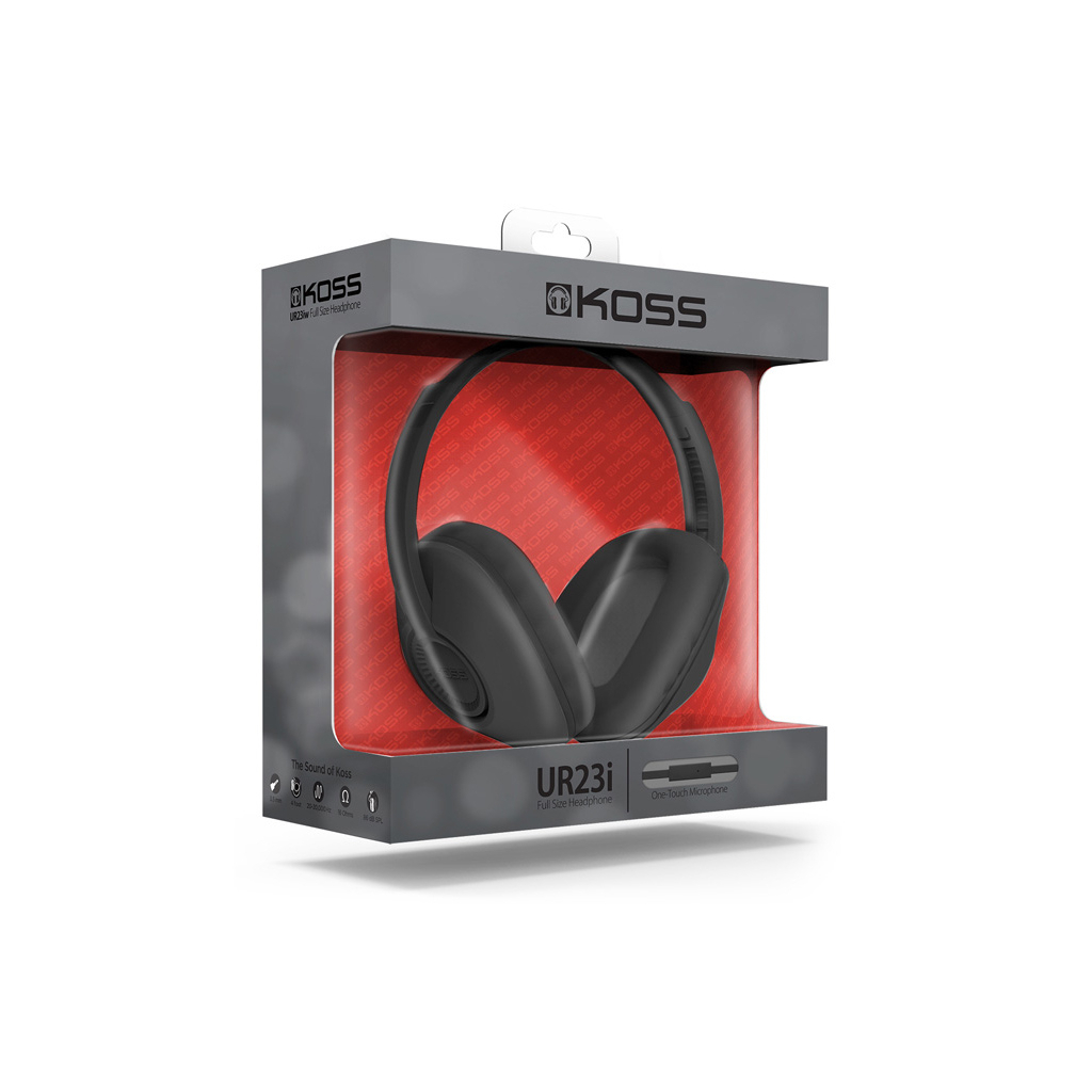 Навушники Koss UR23iK Over-Ear Mic Black (195083.101) - зображення 2