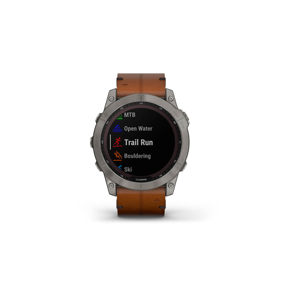 Смарт-годинник Garmin fenix 7X Sapph Sol Titanium w/ Chestnut Leather, GPS (010-02541-19) - зображення 6