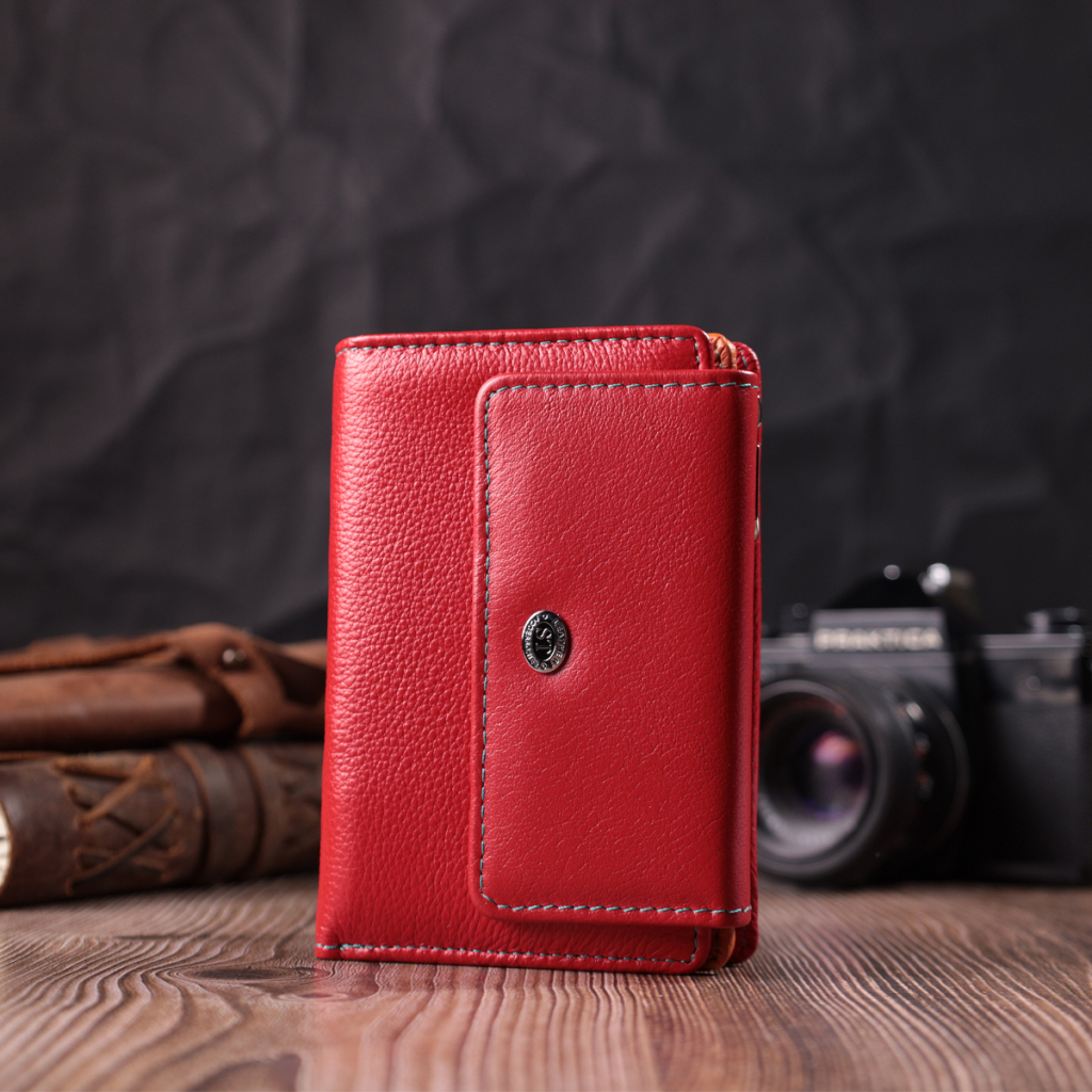 Гаманець ST Leather З натуральної шкіри Червоний (22503) - зображення 9