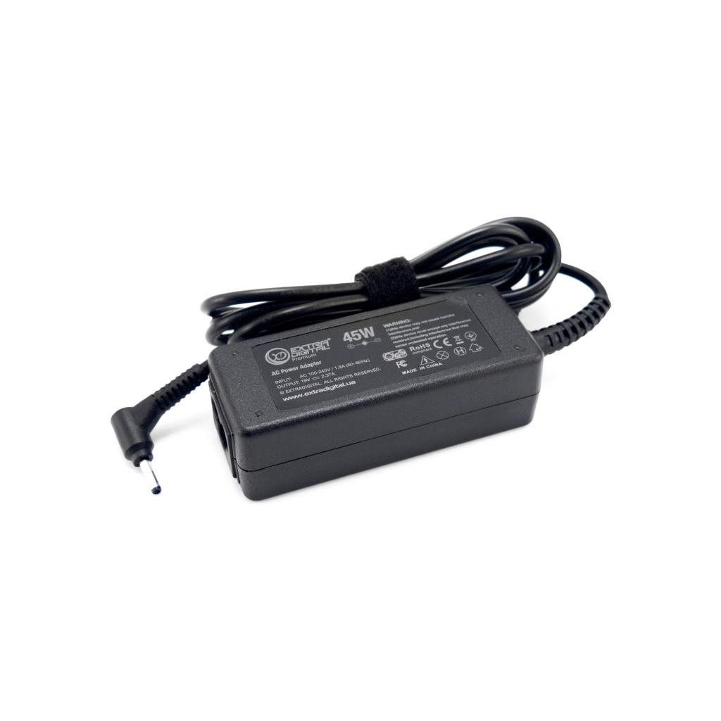 Блок живлення до ноутбуку Extradigital Asus 19V, 2.37A, 45W (3.0x1.1) (PST3880) - зображення 2