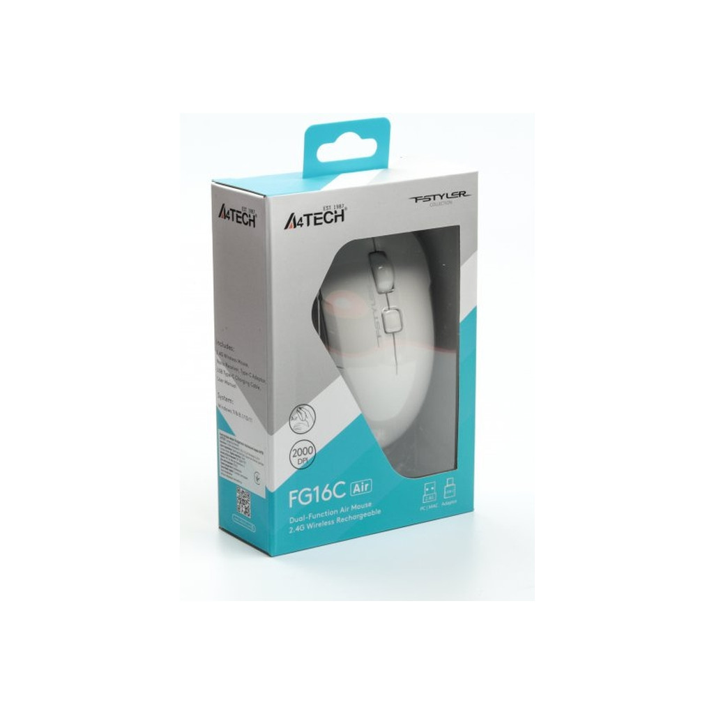 Мишка A4Tech FG16C Air Wireless White (FG16C Air White) - зображення 11