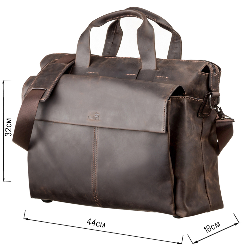 Сумка Shvigel Шкіряна Коричнева (11119) - зображення 3