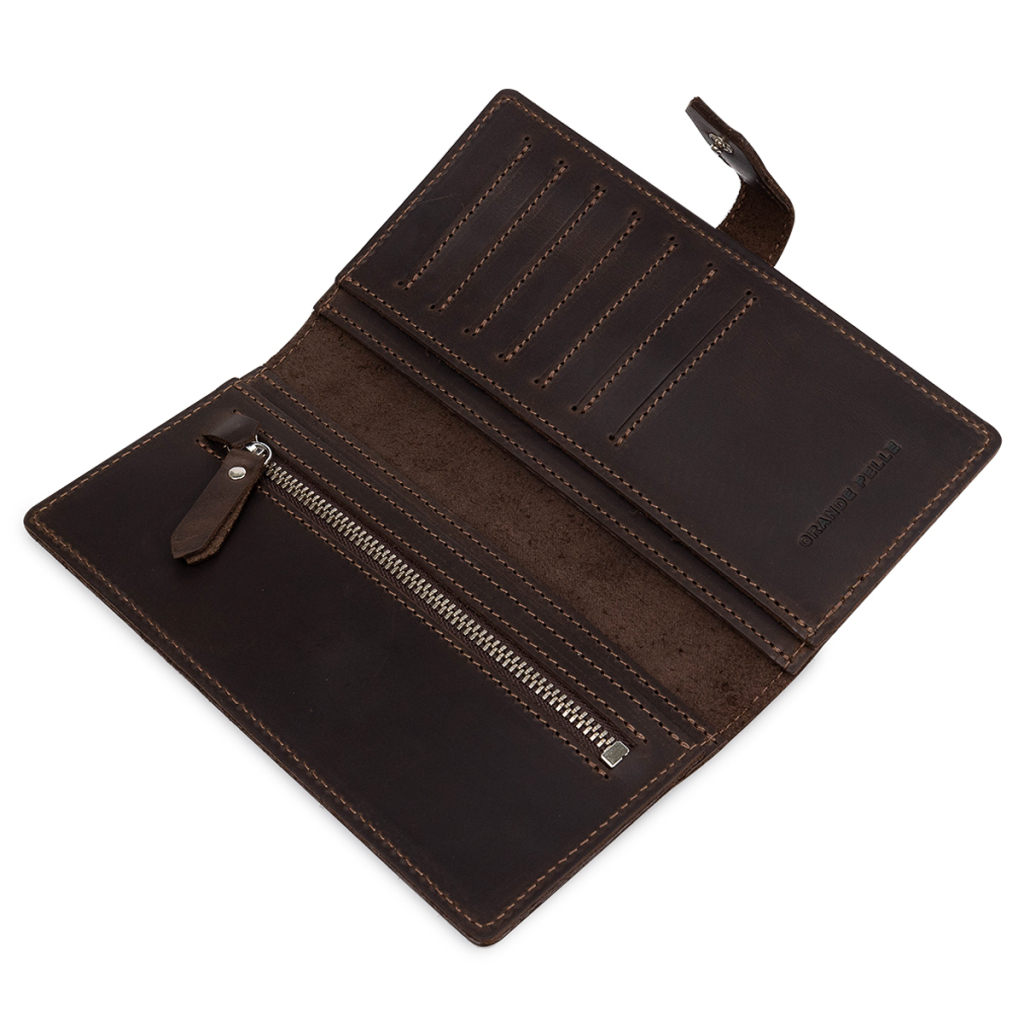 Портмоне Grande Pelle Шкіряне Коричневе (11515) - зображення 5