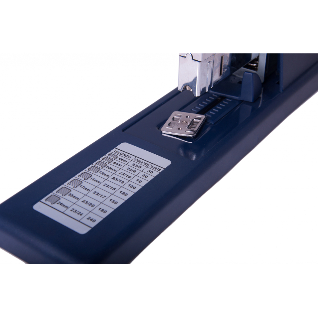 Степлер Buromax металевий посиленої потужності, 240 л., (скоби №23), 342х87х255 мм (BM.4288-09) - зображення 2