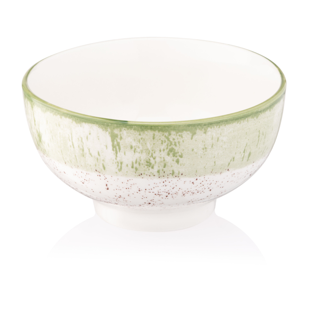 Салатник Ardesto Siena 11.5см, порцеляна, біло-зелений (AR2914SWG) - зображення 1