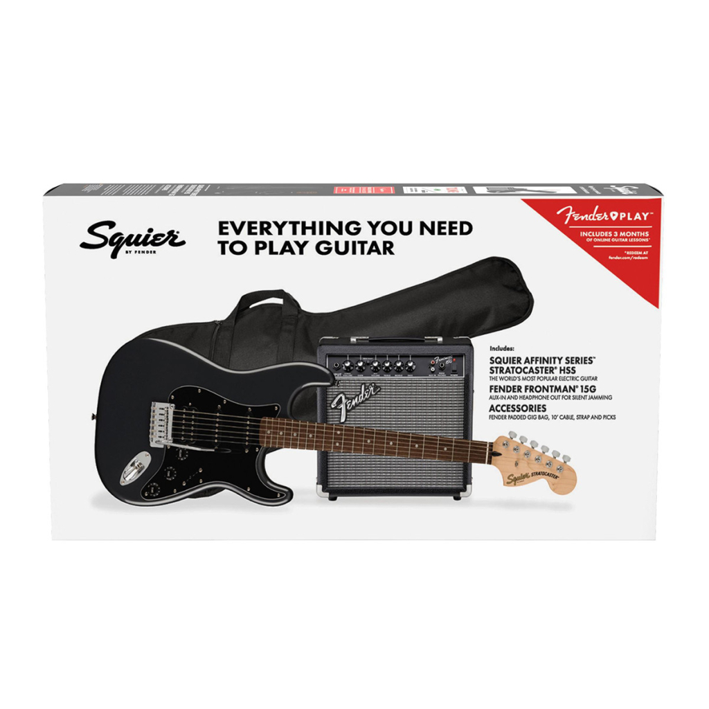 Електрогітара Squier by Fender Affinity Series Strat Pack HSS Charcoal Frost Metallic (231526) - зображення 8