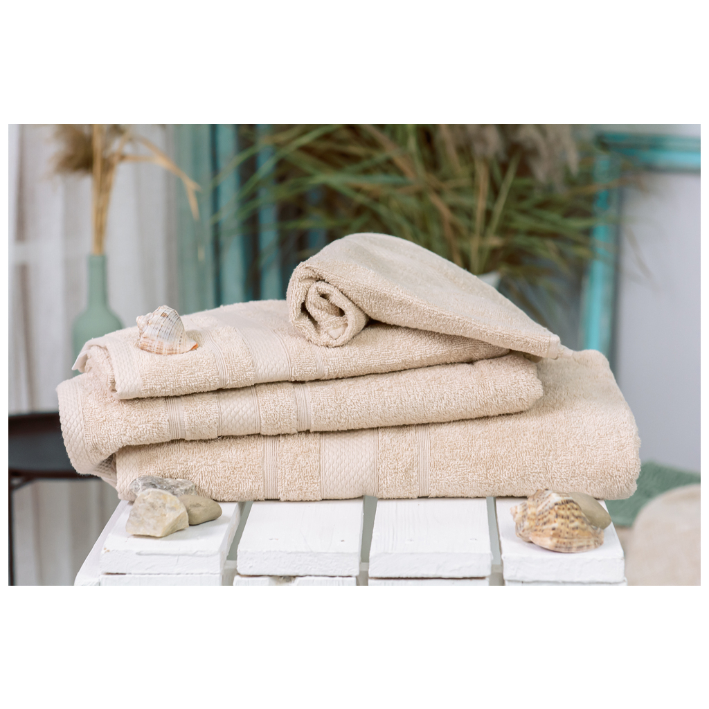 Рушник MirSon набір банний 5014 SoftNess Beige 40x70, 50x90, 70x140, 100x150 (2200003183382) - зображення 1