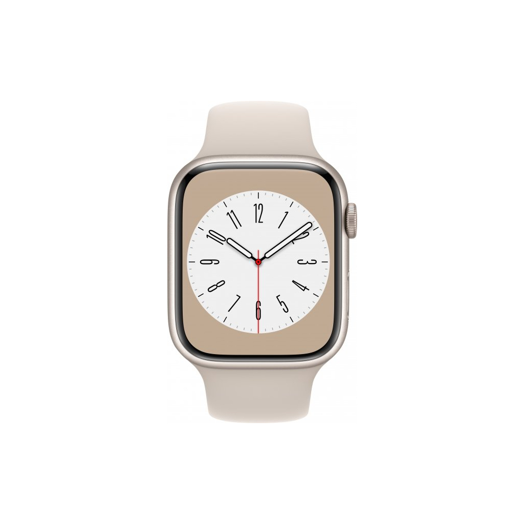 Смарт-годинник Apple Watch Series 8 GPS 45mm Starlight Aluminium Case with Starlight Sport Band - Regular (MNP23UL/A) - зображення 2