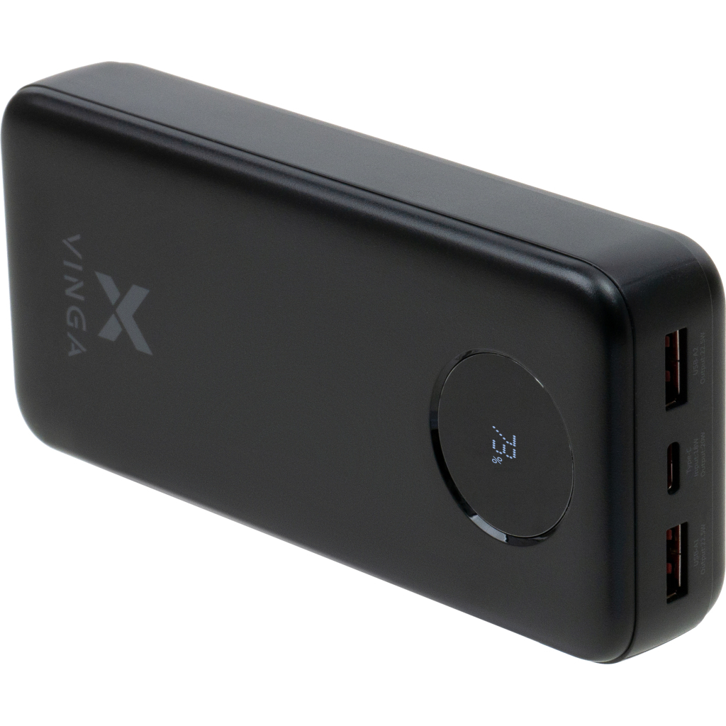 Батарея універсальна Vinga 20000 mAh 22.5W Display Black (VPBB2022) - зображення 6