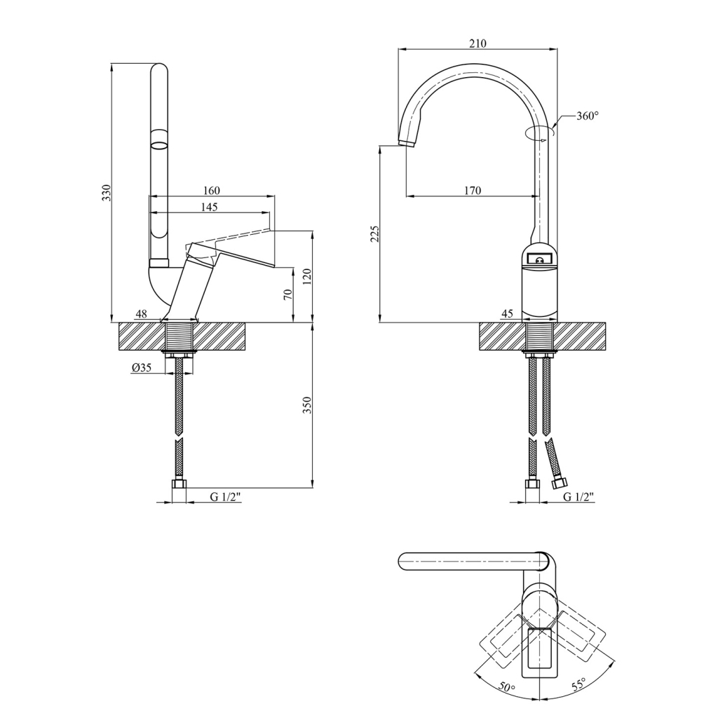 Змішувач Kroner Zenda-SCH030 - зображення 7
