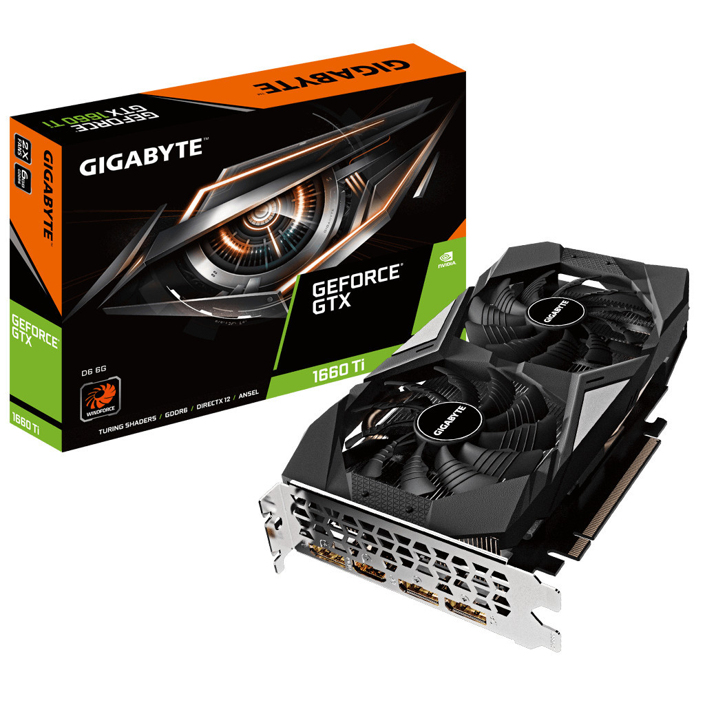 Відеокарта GIGABYTE GeForce GTX1660 Ti 6144Mb (GV-N166TD6-6GD) - зображення 1