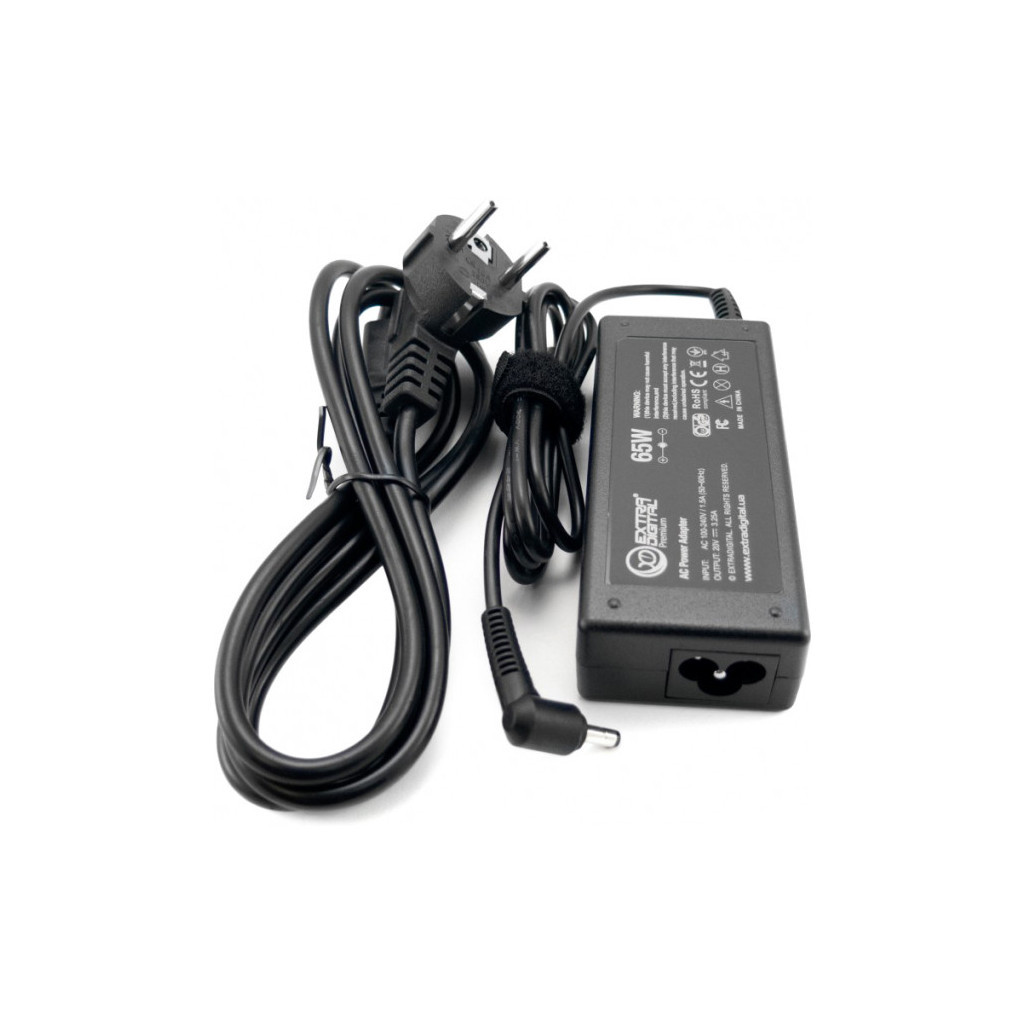 Блок живлення до ноутбуку Extradigital Lenovo 20V, 3.25A, 65W (4.0x1.7) (PSL3869) - зображення 1