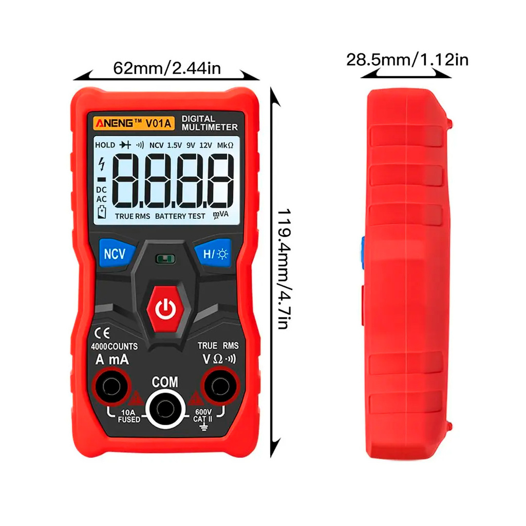 Цифровий мультиметр ANENG AN-V01A, V, A (AN-V01A) - зображення 2