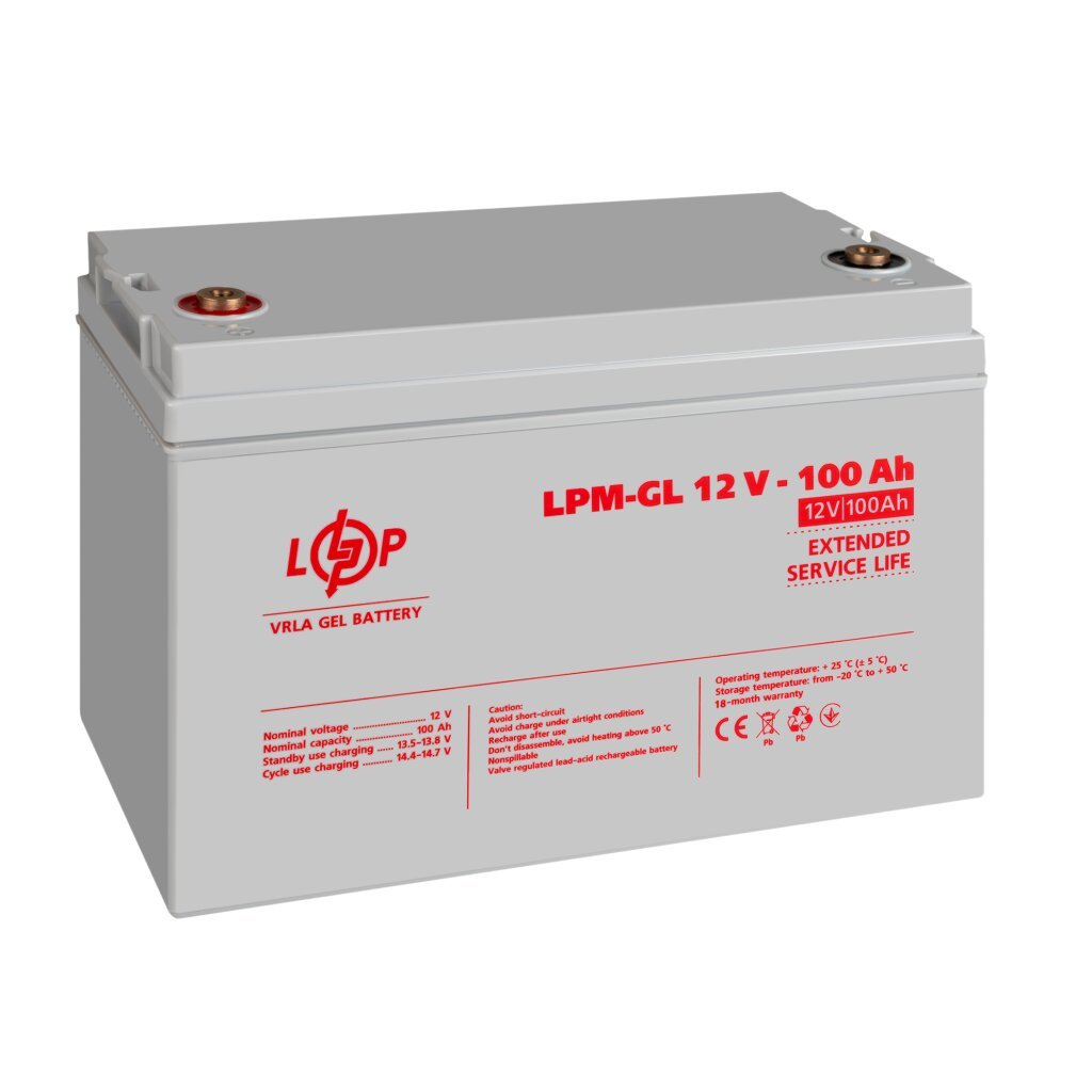 Батарея до ДБЖ LogicPower LPM-GL 12В 100Ah (3871) - зображення 3