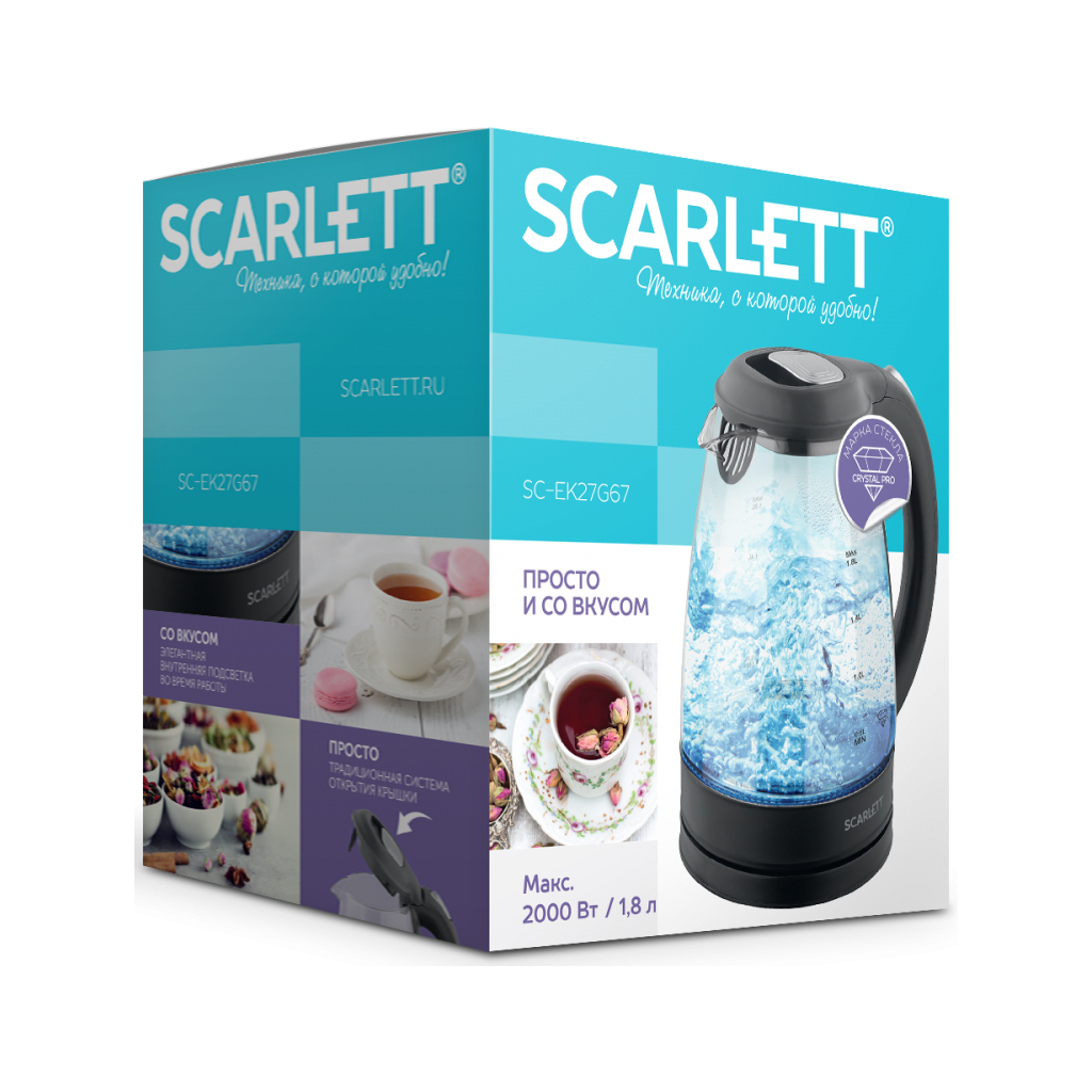 Електрочайник Scarlett SC-EK27G67 - зображення 4
