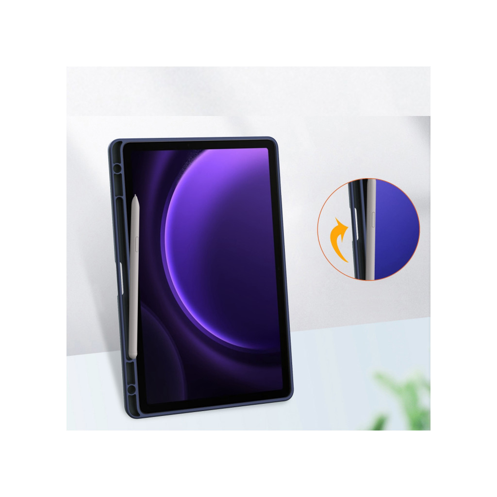 Чохол до планшета BeCover Soft Edge stylus holder Samsung Tab S9 (SM-X710/SM-X716)/S9 FE (SM-X510/SM-X516B) 11.0" Deep Blu (710439) - зображення 6