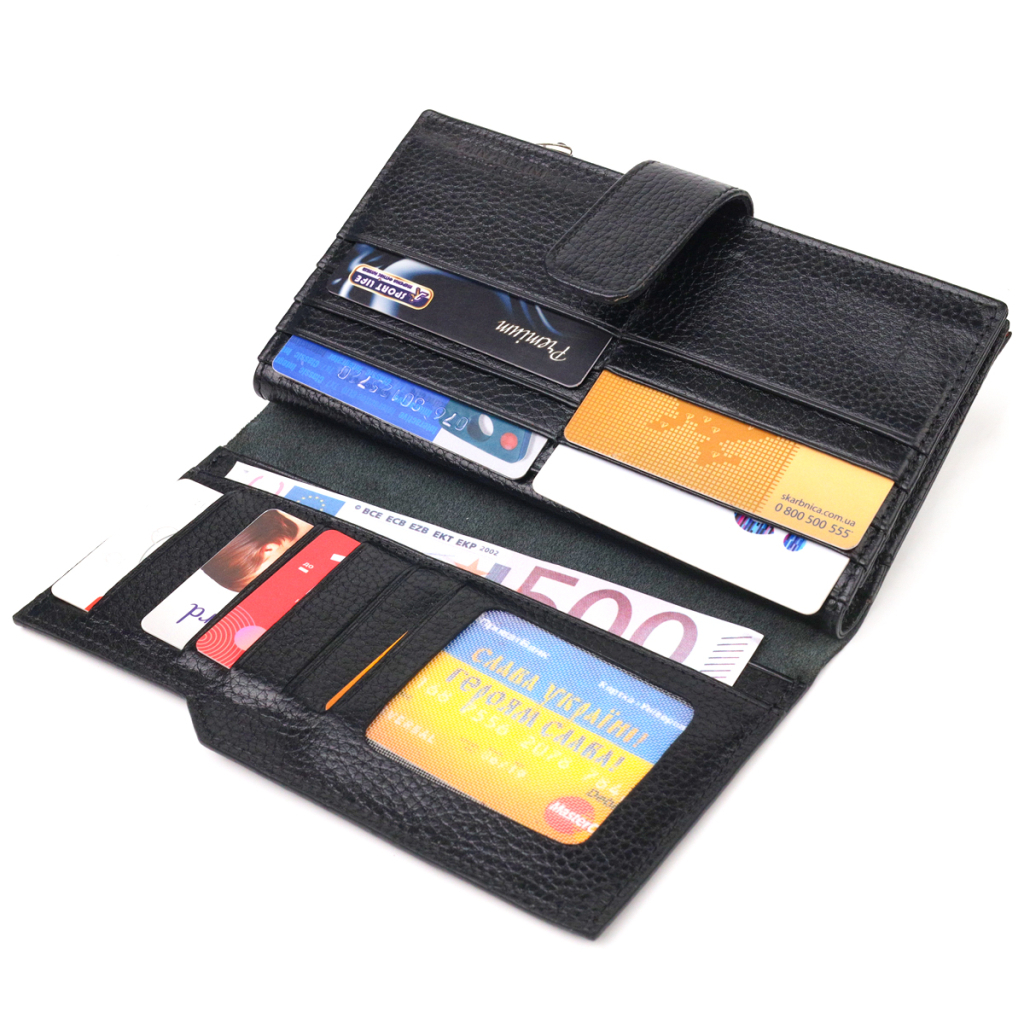 Гаманець Canpellini З натуральної шкіри Чорний (21641) - зображення 6