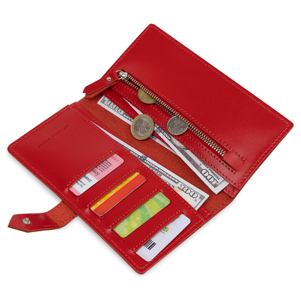 Гаманець Grande Pelle Червоний (11516) - зображення 6