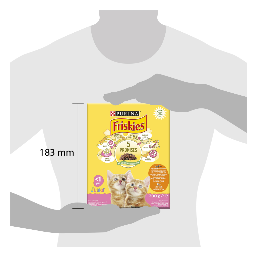 Сухий корм для кішок Purina Friskies Junior з куркою, молоком і овочами 300 г (7613031868360) - зображення 3