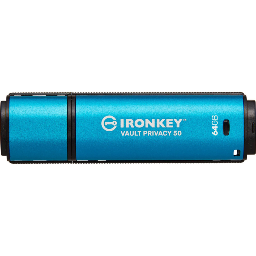 USB флеш накопичувач Kingston 64GB IronKey Vault Privacy 50 Blue USB 3.2 (IKVP50/64GB) - зображення 3