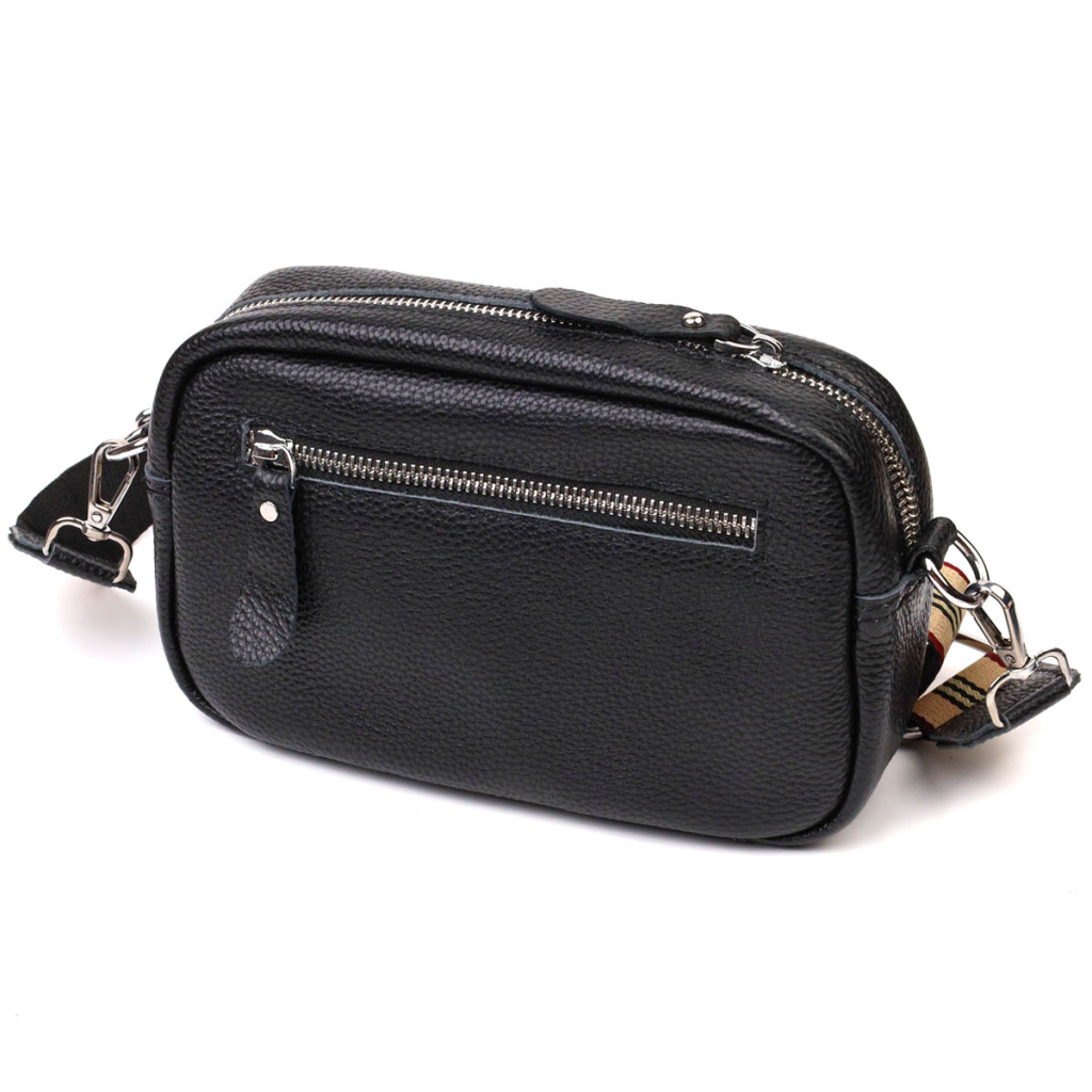 Сумка Vintage Жіноча на плече з натуральної шкіри Чорна (22123) - зображення 2