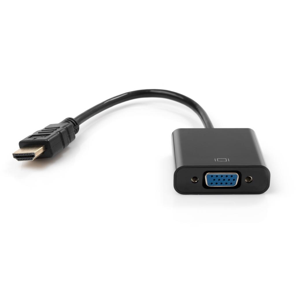 Перехідник HDMI M to VGA F 0.15m 1080p black Vinga (VCPAHDMIM2VGAFBK) - зображення 2