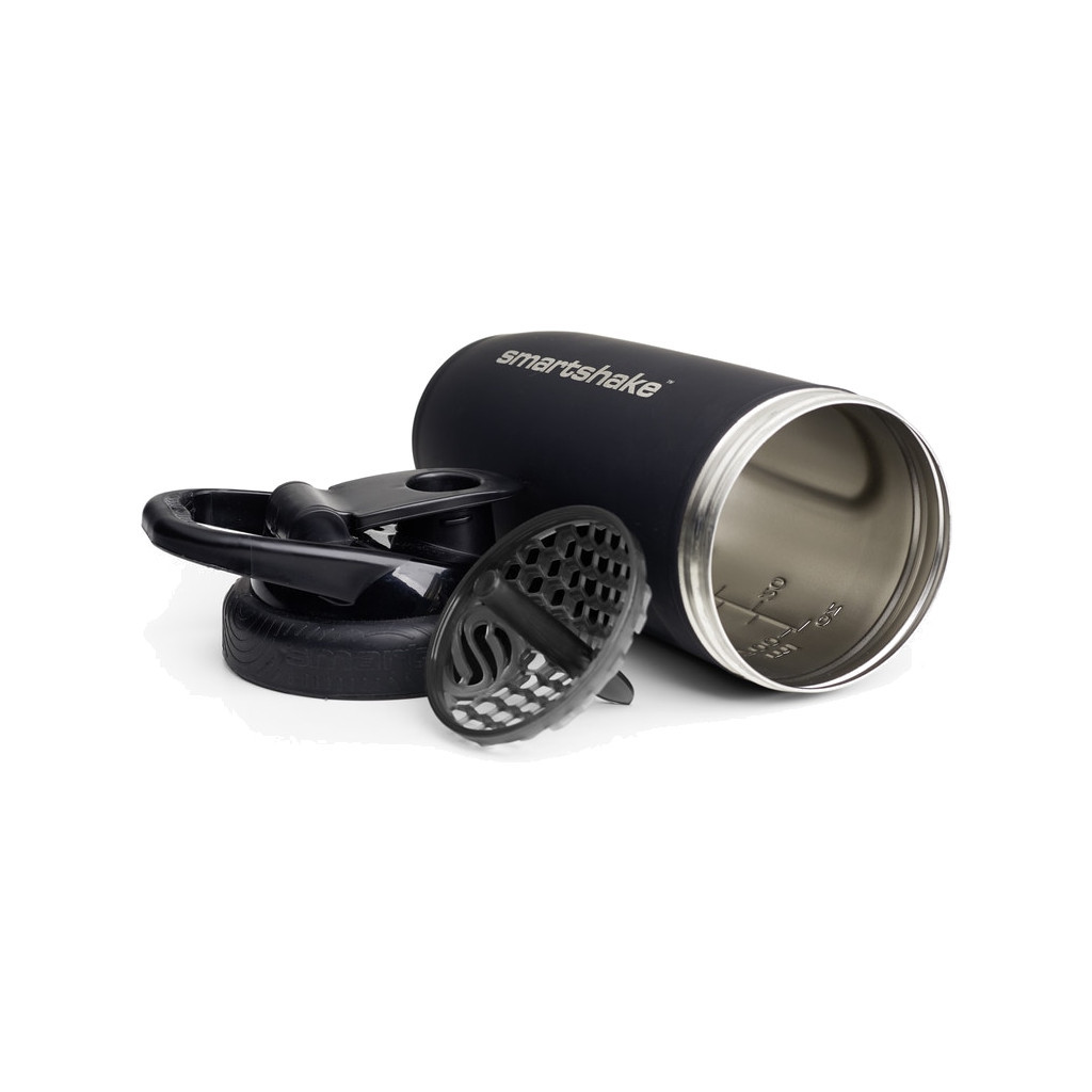 Шейкер спортивний SmartShake Reforce Stainless Steel 30oz/900ml Black (11150103) - зображення 2