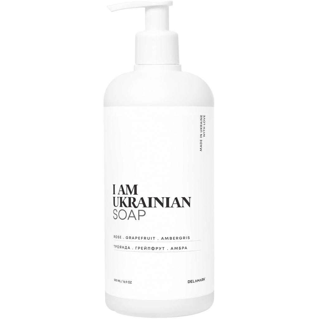 Рідке мило DeLaMark I Am Ukrainian Троянда, Грейпфрут та Амбра 500 мл (4820152333131) - зображення 1