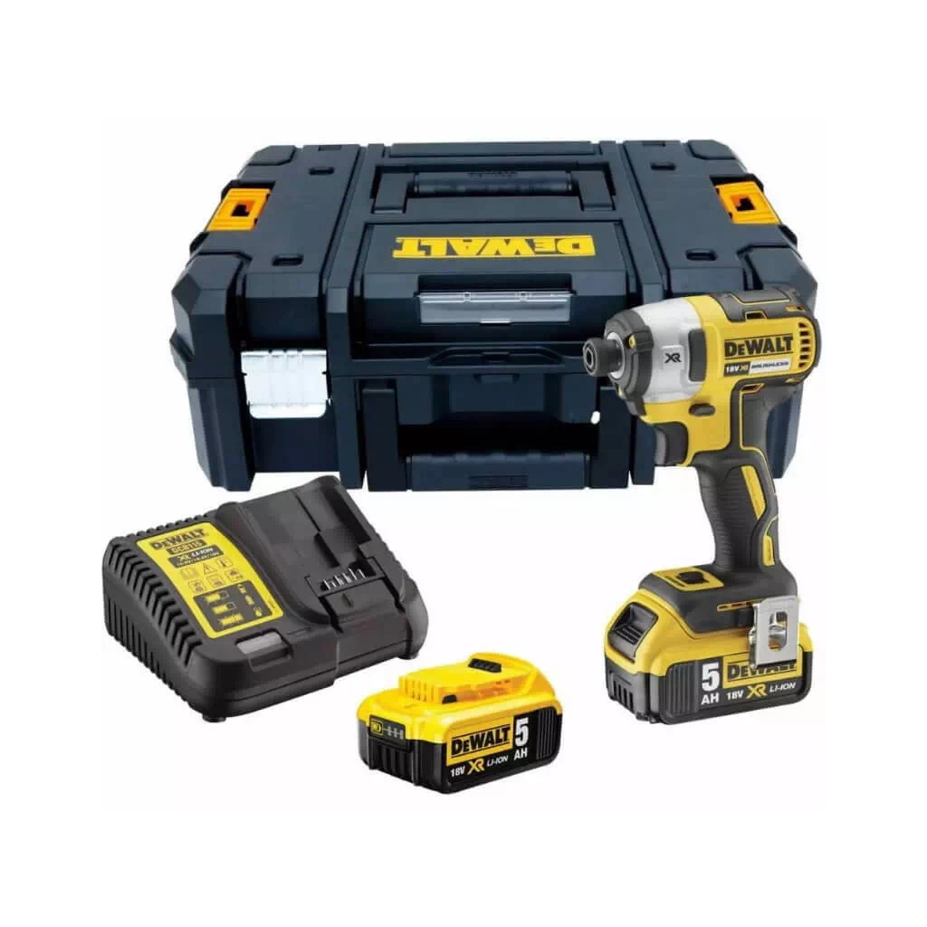 Шуруповерт DeWALT 18V XR Li-Ion, 2x5Ah, безщітковий, 205 Нм, 3250 об/хв, кейс (DCF887P2) - зображення 3