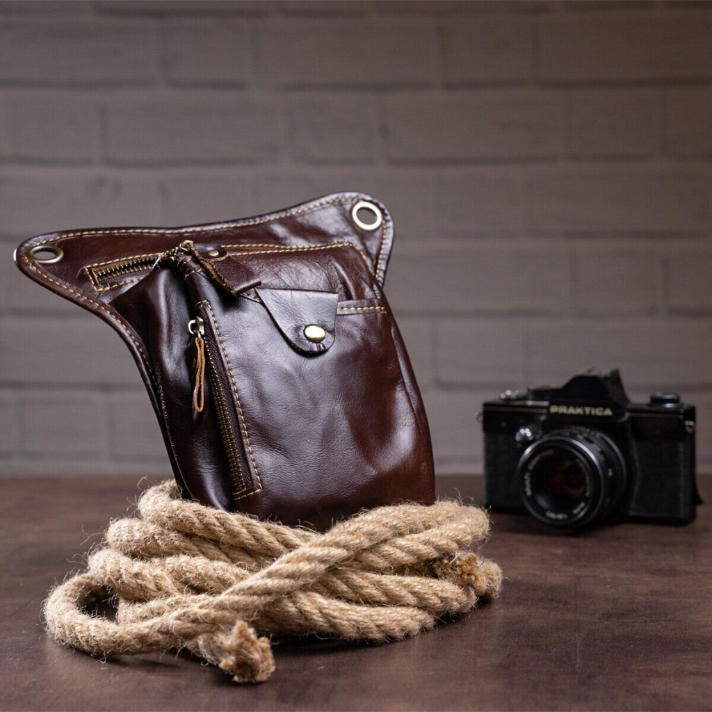 Сумка Vintage На пояс Коричнева (14939) - зображення 9