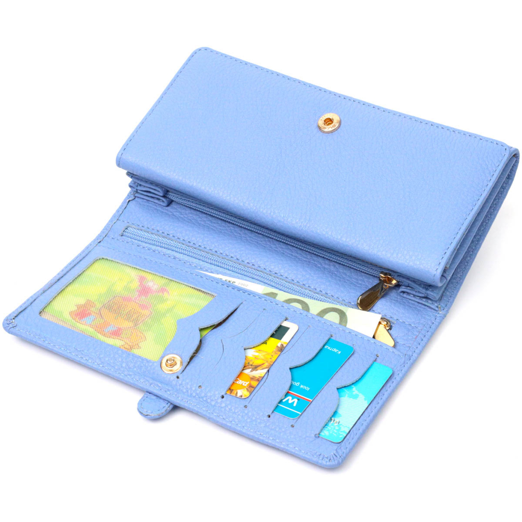 Гаманець Tony Bellucci З натуральної шкіри Блакитний (21962) - зображення 5