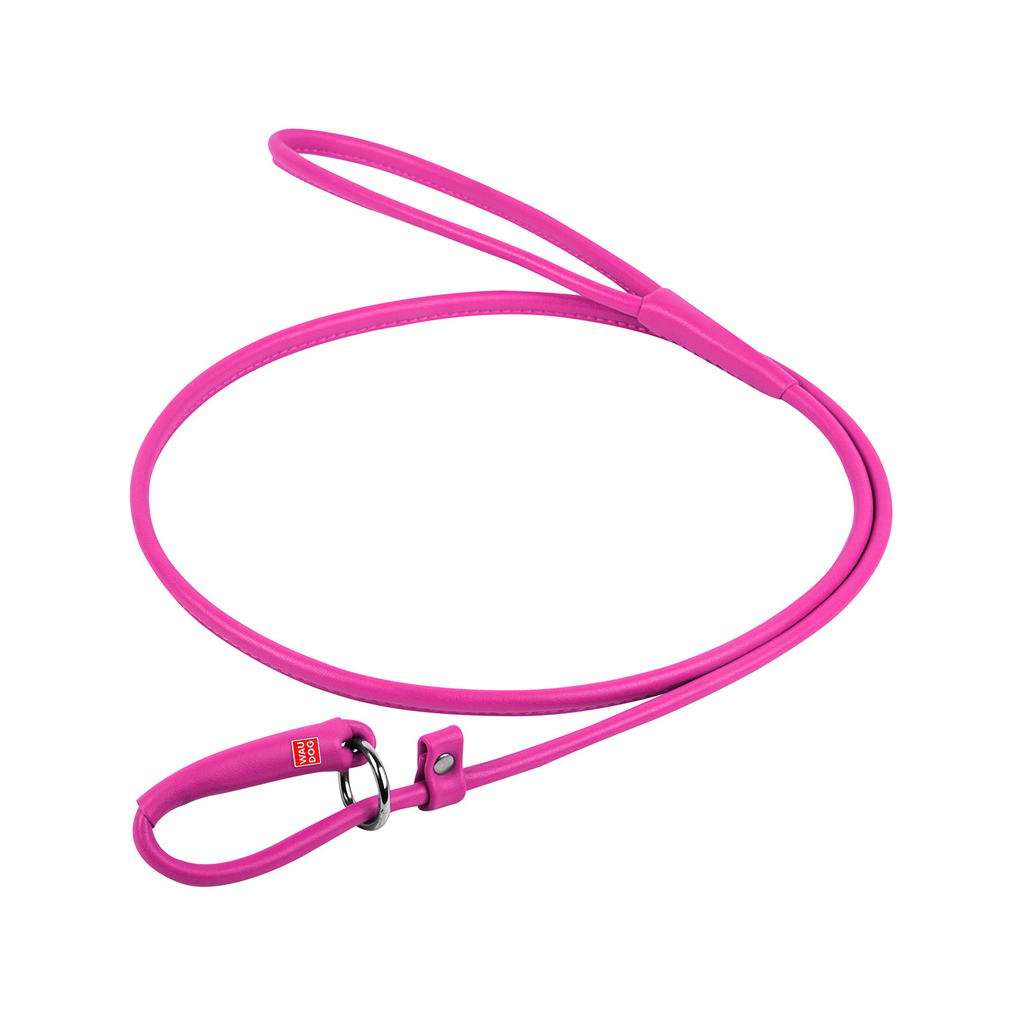 Повідець для собак WAUDOG "GLAMOUR" круглий Ш 8 мм, Д 183 см рожевий (34467) - зображення 1