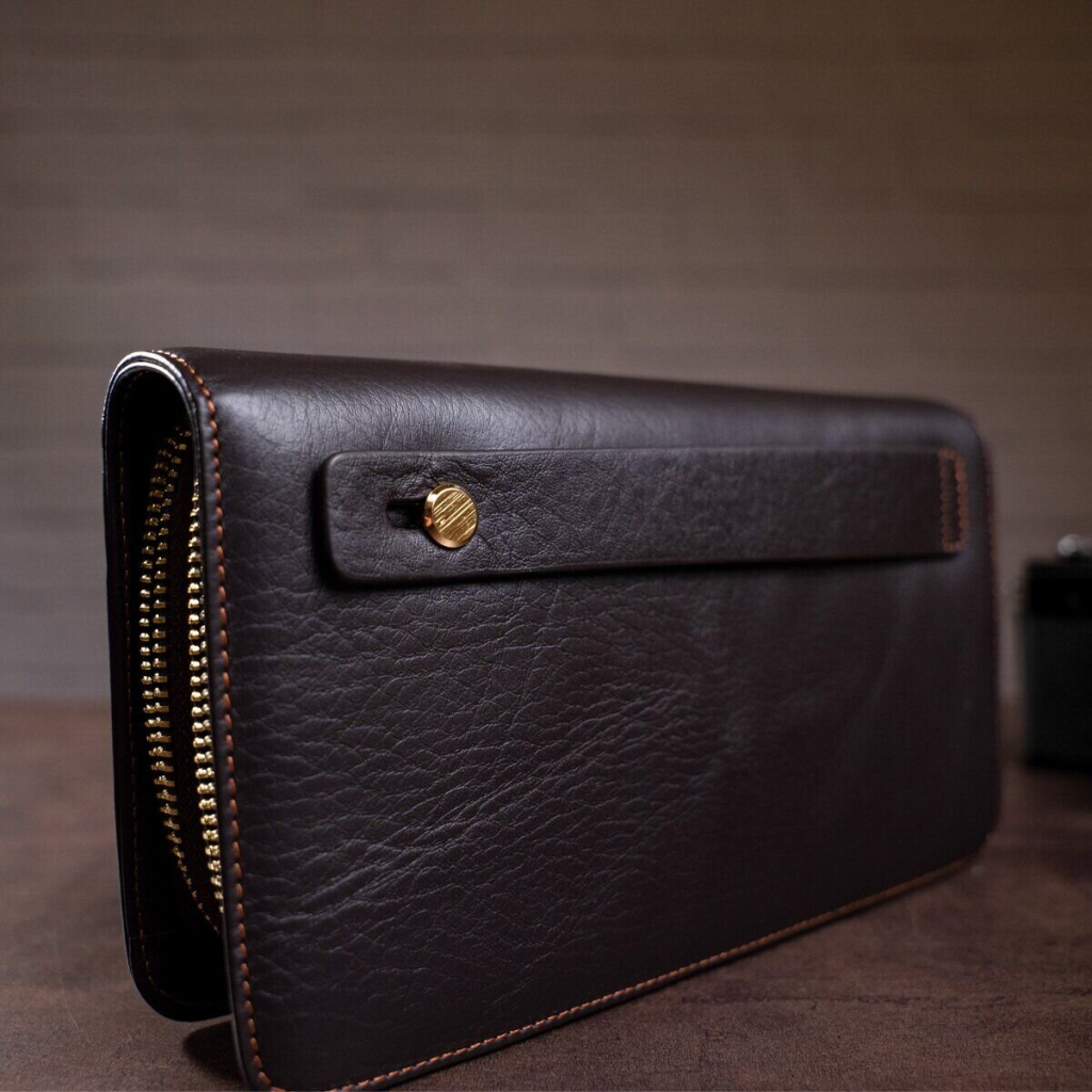 Сумка Vintage З ремінцем на руку Коричнева (14915) - зображення 12