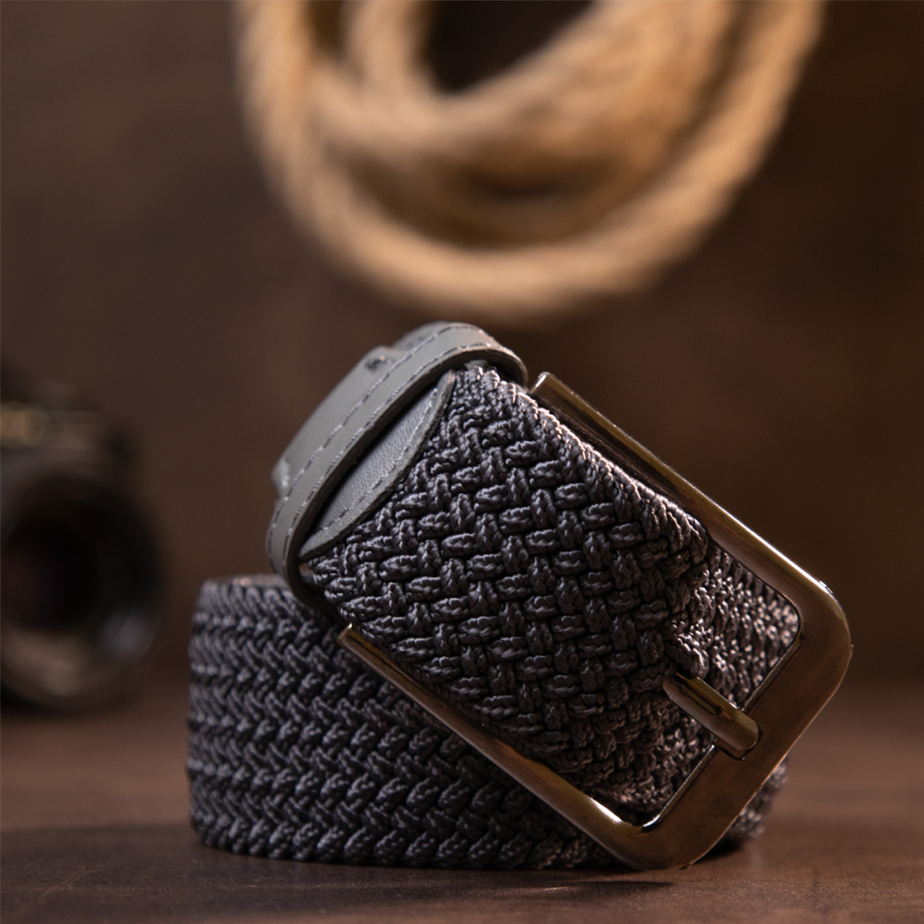 Ремінь Vintage Текстильний Сірий (20518) - зображення 8