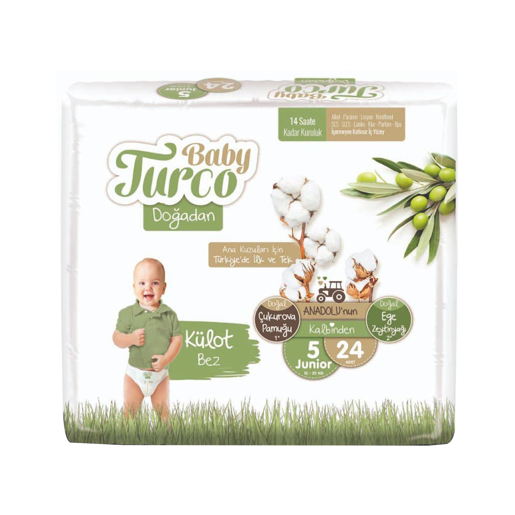 Підгузки Baby Turco Junior, Розмір 5 (12-25 кг) 24 шт (8682241200061) - зображення 1