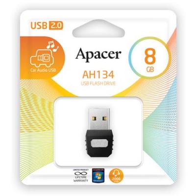 USB флеш накопичувач Apacer 8GB AH134 Black RP USB 2.0 (AP8GAH134B-1) - зображення 8