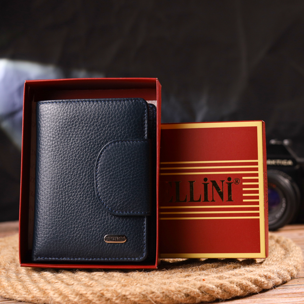 Гаманець Canpellini З натуральної шкіри Синій (21675) - зображення 11