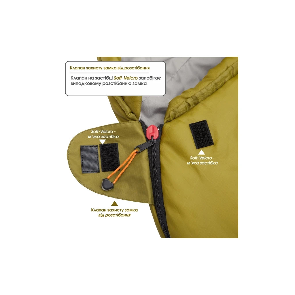 Спальний мішок Mousson PLATO R Olive (9044) - зображення 4