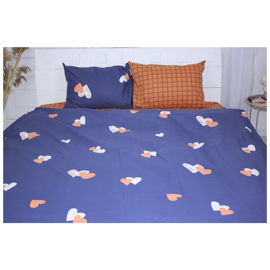 Постільна білизна MirSon Бязь Premium 17-0442 Blue orange 143х210х2 (2200003074024) - зображення 3