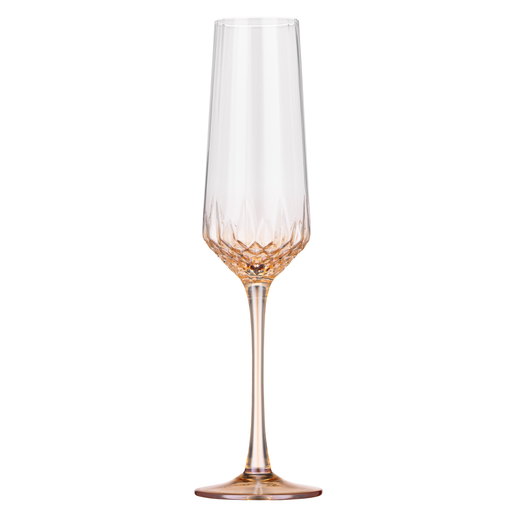 Набір келихів Ardesto Black Mars Favola 220мл, 2шт, скло, прозоро-золотистий (AR2622G) - изображение 2