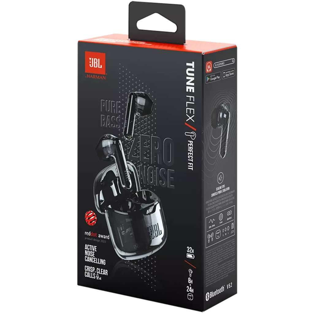 Навушники JBL Tune Flex Ghost Edition Black (JBLTFLEXGBLK) - зображення 11